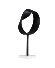 Statua Decorativa Bianco Nero Alluminio Marmo 20 x 10 x 38 cm Statua Decorativa Bianco Nero Alluminio Marmo 20 x 10 x 38 cm