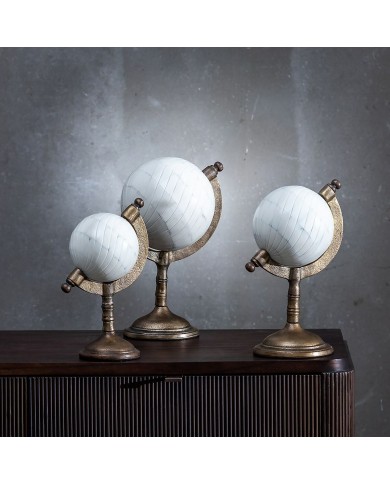 Statua Decorativa Crema Dorato Resina Ferro 13 x 13 x 25 cm