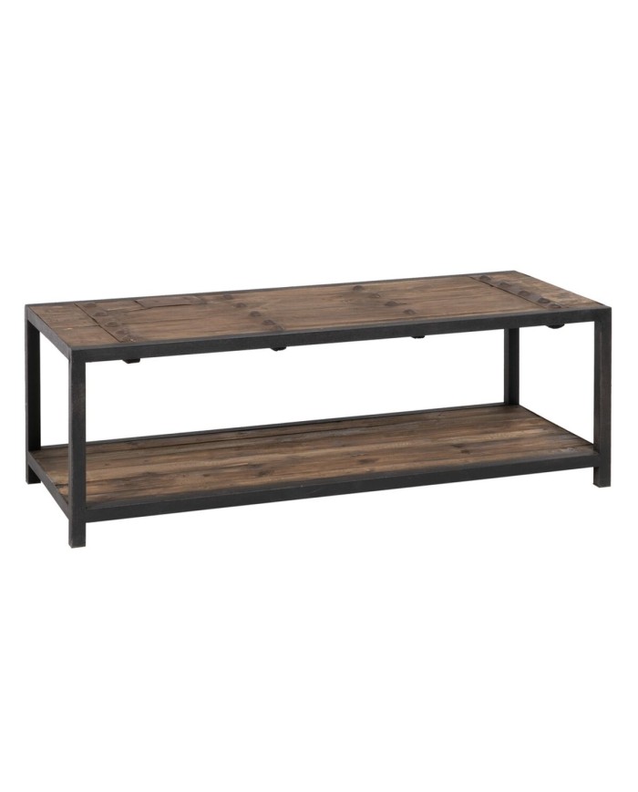 Tavolino da Caffè Nero Naturale 165 x 64 x 55 cm