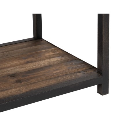 Tavolino da Caffè Nero Naturale 165 x 64 x 55 cm