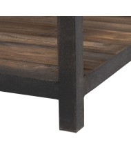 Tavolino da Caffè Nero Naturale 165 x 64 x 55 cm