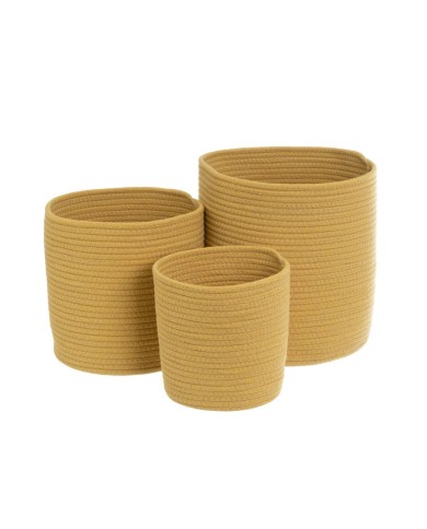 Set di Cesti Giallo 27 L (3 Unità) Set di Cesti Giallo 27 L (3 Unità)