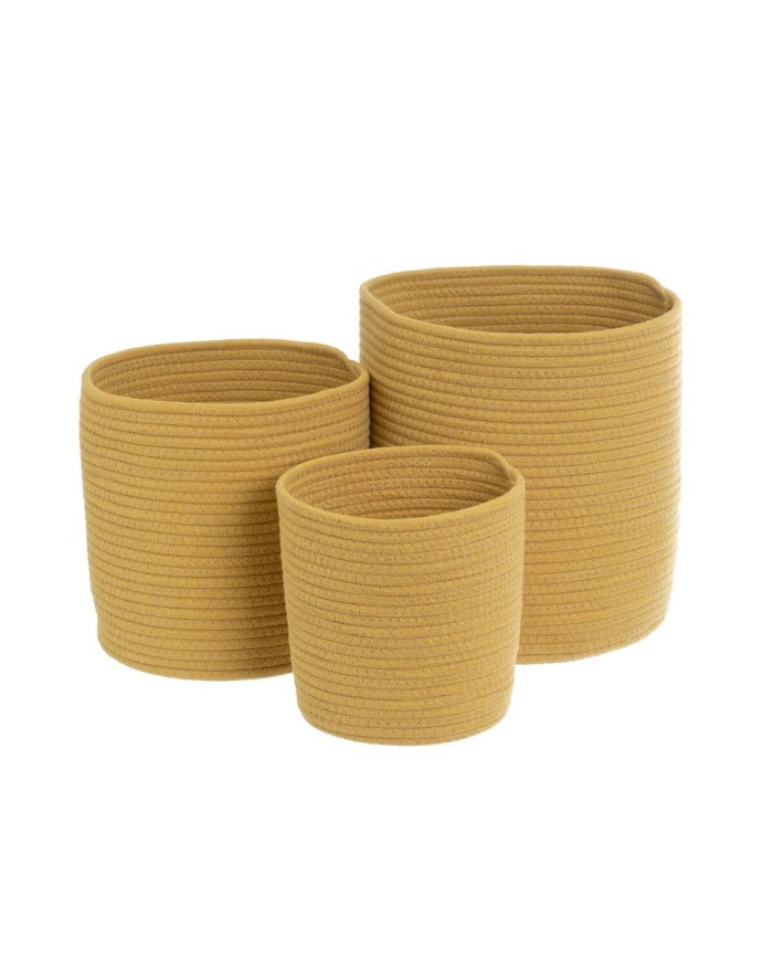 Set di Cesti Giallo 27 L (3 Unità)