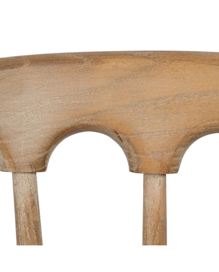 Sedia da Sala da Pranzo Beige Naturale Legno d'albero della gomma Cotone Poliestere 45 x 46 x 92 cm Sedia da Sala da Pranzo Beige Naturale Legno d'albero della gomma Cotone Poliestere 45 x 46 x 92 cm
