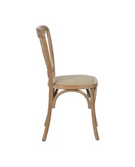 Sedia da Sala da Pranzo Beige Naturale Legno d'albero della gomma Cotone Poliestere 45 x 46 x 92 cm Sedia da Sala da Pranzo Beige Naturale Legno d'albero della gomma Cotone Poliestere 45 x 46 x 92 cm