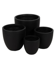 Set di vasi da fiori Nero 44 x 44 x 41,5 cm (4 Unità)