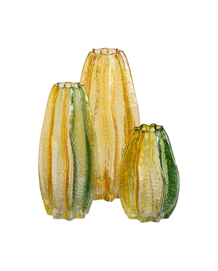 Vaso Giallo Cristallo Vaso Giallo Cristallo