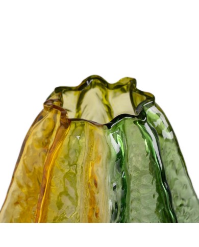 Vaso Giallo Verde Cristallo Vaso Giallo Verde Cristallo