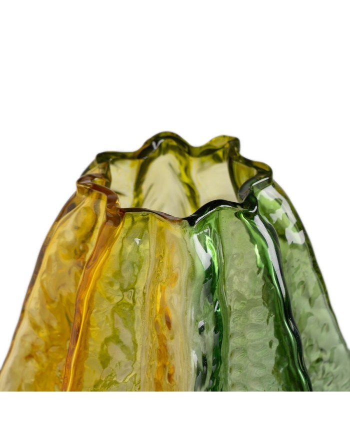 Vaso Giallo Verde Cristallo Vaso Giallo Verde Cristallo