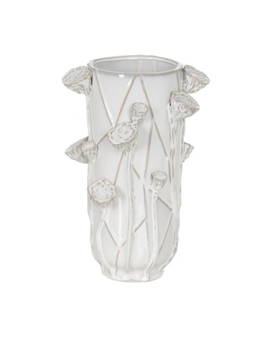 Vaso Bianco Ceramica 25,5 x 24 x 41 cm Vaso Bianco Ceramica 25,5 x 24 x 41 cm