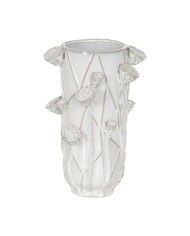 Vaso Bianco Ceramica 25,5 x 24 x 41 cm Vaso Bianco Ceramica 25,5 x 24 x 41 cm