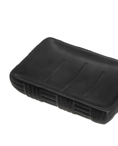 Set da Bagno Nero Ceramica 14 x 10 x 20 cm Set da Bagno Nero Ceramica 14 x 10 x 20 cm