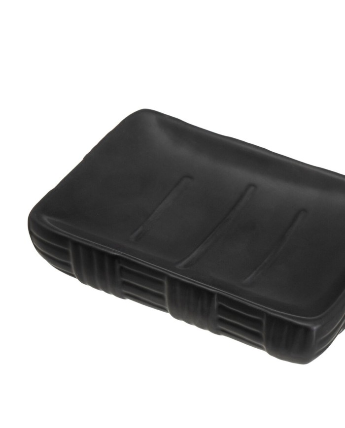 Set da Bagno Nero Ceramica 14 x 10 x 20 cm Set da Bagno Nero Ceramica 14 x 10 x 20 cm