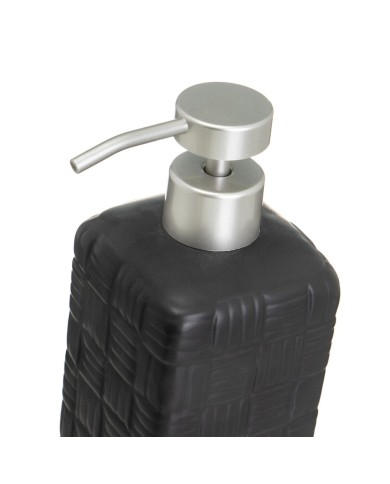 Set da Bagno Nero Ceramica 14 x 10 x 20 cm Set da Bagno Nero Ceramica 14 x 10 x 20 cm