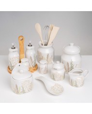 Portasale con Coperchio GRASS Multicolore Gres 500 ml 12 x 8,5 x 15 cm