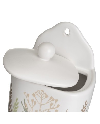 Portasale con Coperchio GRASS Multicolore Gres 500 ml 12 x 8,5 x 15 cm