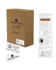 Vaso Bianco Grigio Ceramica 11 x 11 x 30,5 cm Vaso Bianco Grigio Ceramica 11 x 11 x 30,5 cm