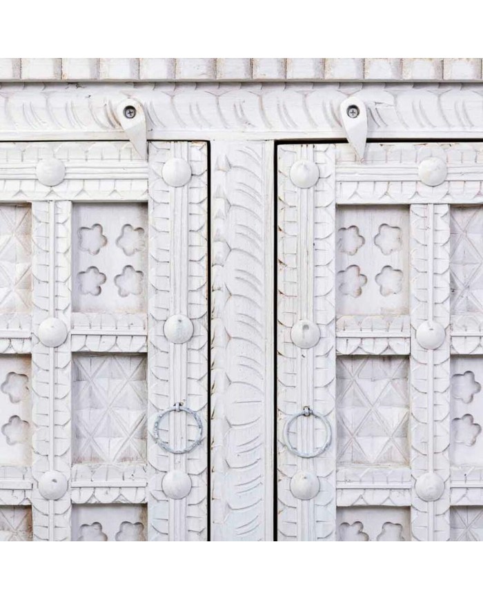 Credenza Alexandra House Living Bianco Naturale Legno di mango 42 x 130 x 101 cm