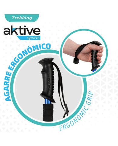 Bastone da Trekking Aktive Alluminio 135 cm (10 Unità)
