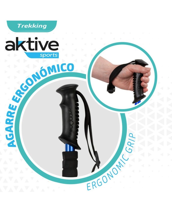 Bastone da Trekking Aktive Alluminio 135 cm (10 Unità)