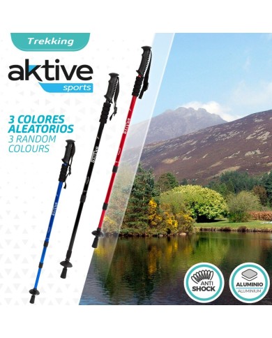 Bastone da Trekking Aktive Alluminio 135 cm (10 Unità)