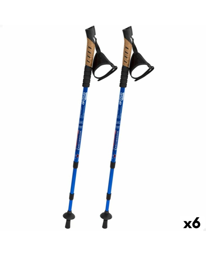 Set di 2 bastoncini da trekking Aktive 5 x 135 x 5 cm (6 Unità)