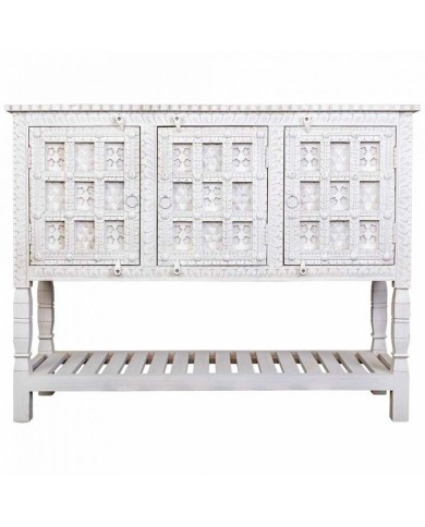 Credenza Alexandra House Living Bianco Naturale Legno di mango 42 x 130 x 101 cm Credenza Alexandra House Living Bianco Naturale Legno di mango 42 x 130 x 101 cm