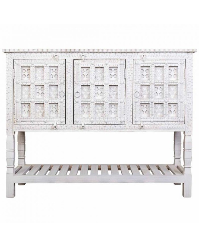 Credenza Alexandra House Living Bianco Naturale Legno di mango 42 x 130 x 101 cm