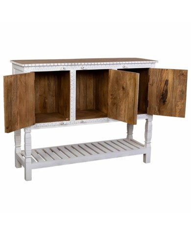 Credenza Alexandra House Living Bianco Naturale Legno di mango 42 x 130 x 101 cm Credenza Alexandra House Living Bianco Naturale Legno di mango 42 x 130 x 101 cm