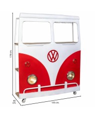 Barra portabottiglie Alexandra House Living Drive Bianco Rosso 40 x 135 x 178 cm Barra portabottiglie Alexandra House Living Drive Bianco Rosso 40 x 135 x 178 cm