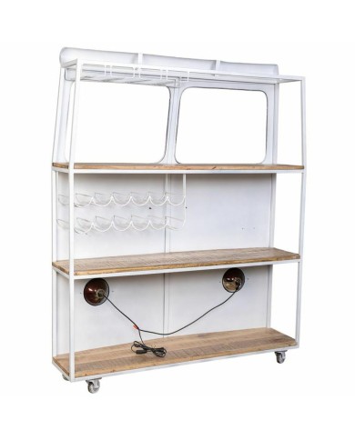 Barra portabottiglie Alexandra House Living Drive Azzurro Bianco 40 x 135 x 178 cm Barra portabottiglie Alexandra House Living Drive Azzurro Bianco 40 x 135 x 178 cm