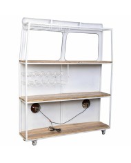 Barra portabottiglie Alexandra House Living Drive Azzurro Bianco 40 x 135 x 178 cm Barra portabottiglie Alexandra House Living Drive Azzurro Bianco 40 x 135 x 178 cm