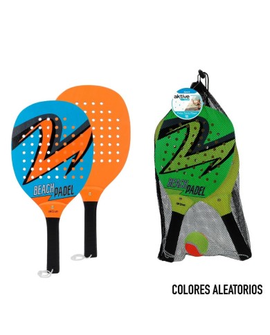 Palette da Spiaggia con Palla Aktive Legno 21 x 44 x 1 cm (12 Unità) Palette da Spiaggia con Palla Aktive Legno 21 x 44 x 1 cm (12 Unità)