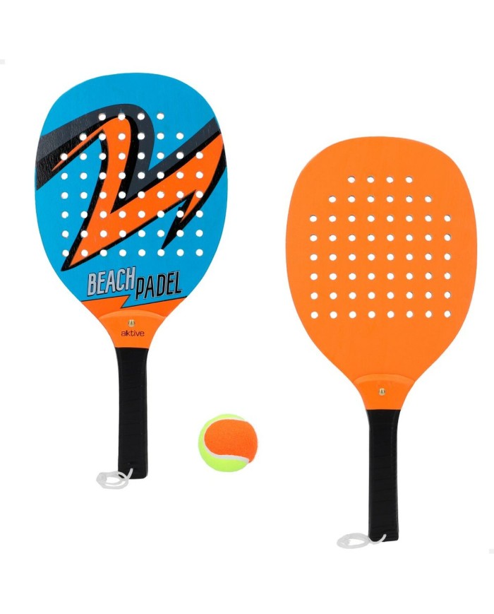 Palette da Spiaggia con Palla Aktive Legno 21 x 44 x 1 cm (12 Unità) Palette da Spiaggia con Palla Aktive Legno 21 x 44 x 1 cm (12 Unità)