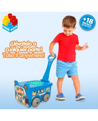 Blocchi di Costruzioni Color Block Valigia Macchina Polizia 30 Pezzi (2 Unità)