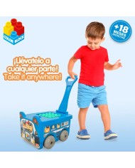 Blocchi di Costruzioni Color Block Valigia Macchina Polizia 30 Pezzi (2 Unità)