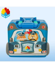 Blocchi di Costruzioni Color Block Valigia Macchina Polizia 30 Pezzi (2 Unità)