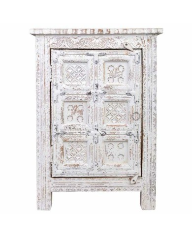 Comodino Alexandra House Living Bianco Marrone 40 x 53 x 73 cm Comodino Alexandra House Living Bianco Marrone 40 x 53 x 73 cm