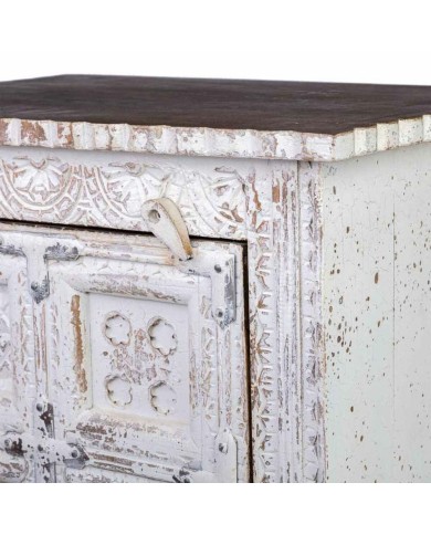 Comodino Alexandra House Living Bianco Marrone 40 x 53 x 73 cm Comodino Alexandra House Living Bianco Marrone 40 x 53 x 73 cm