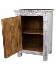 Comodino Alexandra House Living Bianco Marrone 40 x 53 x 73 cm Comodino Alexandra House Living Bianco Marrone 40 x 53 x 73 cm