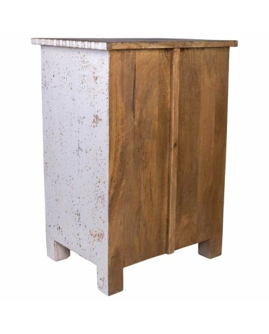 Comodino Alexandra House Living Bianco Marrone 40 x 53 x 73 cm