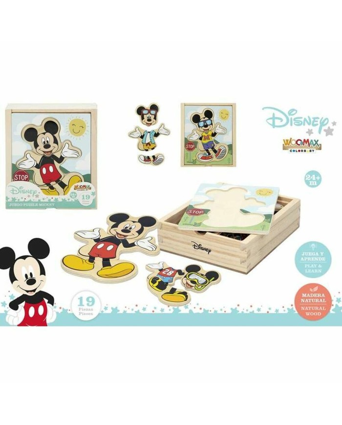Puzzle di Legno per Bambini Disney Legno (19 pcs)