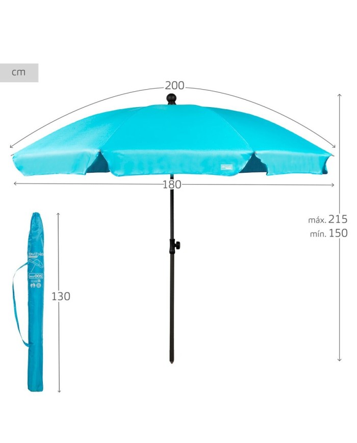Ombrellone Aktive 200 x 215 x 200 cm (4 Unità) Ombrellone Aktive 200 x 215 x 200 cm (4 Unità)