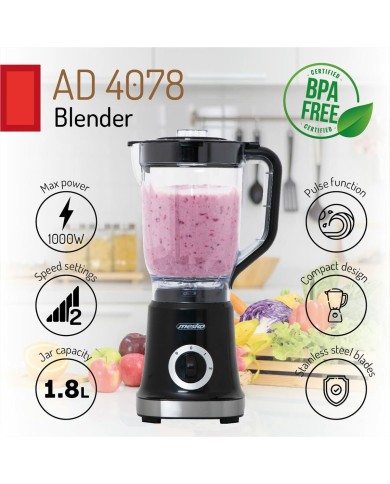 Frullatore Adler Nero 1000 W
