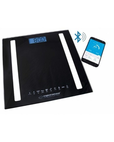 Bilancia Digitale da Bagno Esperanza EBS016K Nero Vetro Vetro Temperato Vetro temperato 180 kg (1 Pezzi) Bilancia Digitale da Bagno Esperanza EBS016K Nero Vetro Vetro Temperato Vetro temperato 180 kg (1 Pezzi)