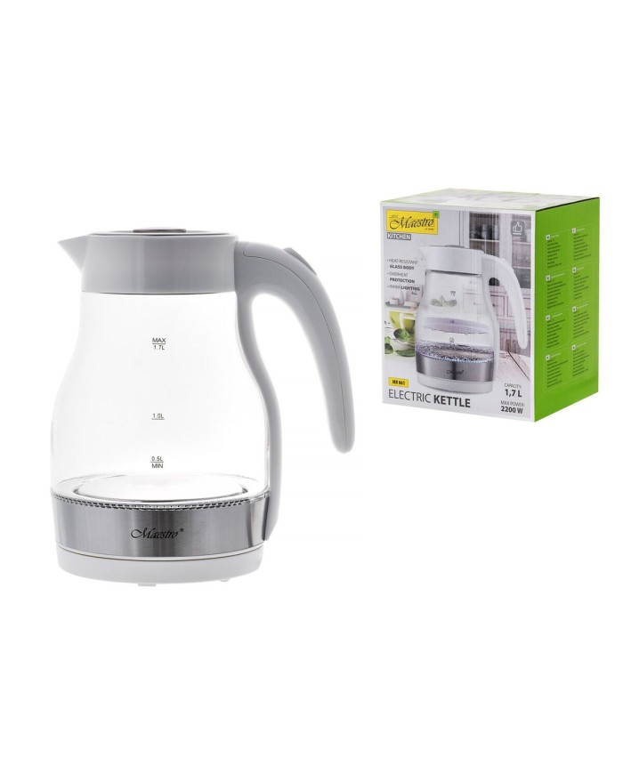 Bollitore Feel Maestro MR-061 Bianco 1850-2200 W 1,7 L Bollitore Feel Maestro MR-061 Bianco 1850-2200 W 1,7 L