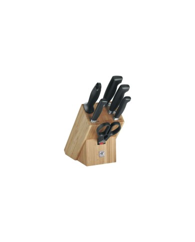 Set di Coltelli da Cucina con Supporto Zwilling 35068-002-0 Nero Acciaio Bambù Acciaio inossidabile Plastica 7 Pezzi
