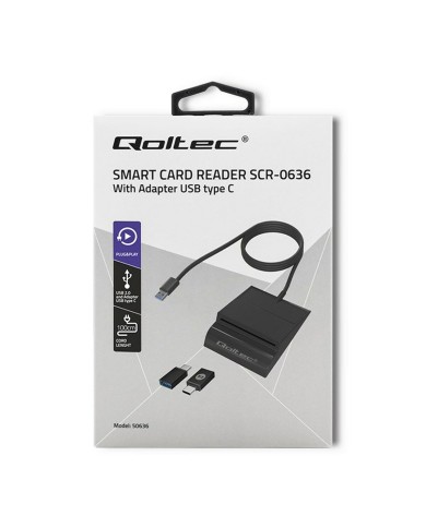 Lettore di Schede Qoltec 50636 Nero