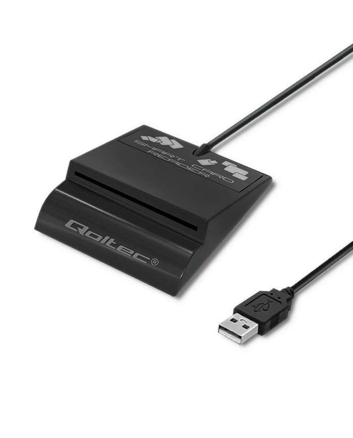 Lettore di Schede Qoltec 50636 Nero Lettore di Schede Qoltec 50636 Nero