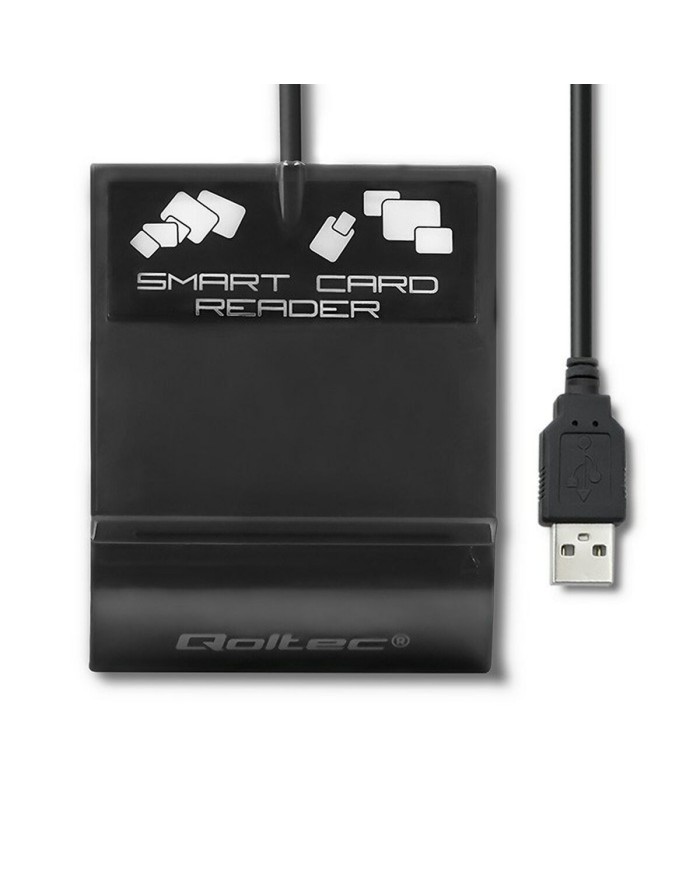 Lettore di Schede Qoltec 50636 Nero Lettore di Schede Qoltec 50636 Nero